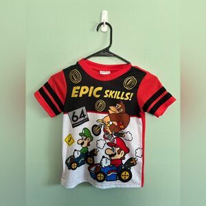 Super Mario Kart 2018 kids toddler boys t-shirt pajamas PJ's XS 4-5